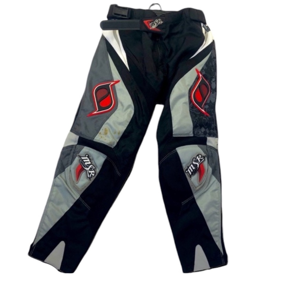 MSR Revolver Minor Threat riding pants motocross Black Red White Youth 24